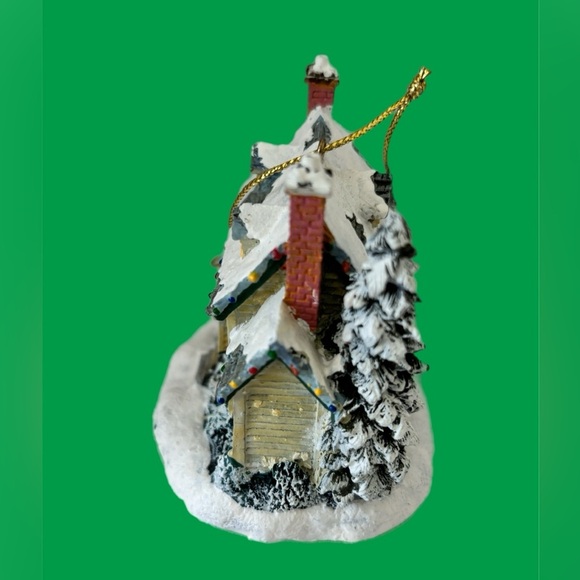 Thomas Kinkade’s illuminated Ornaments.  “Winter Morning” and “Village Christmas - Picture 4 of 13